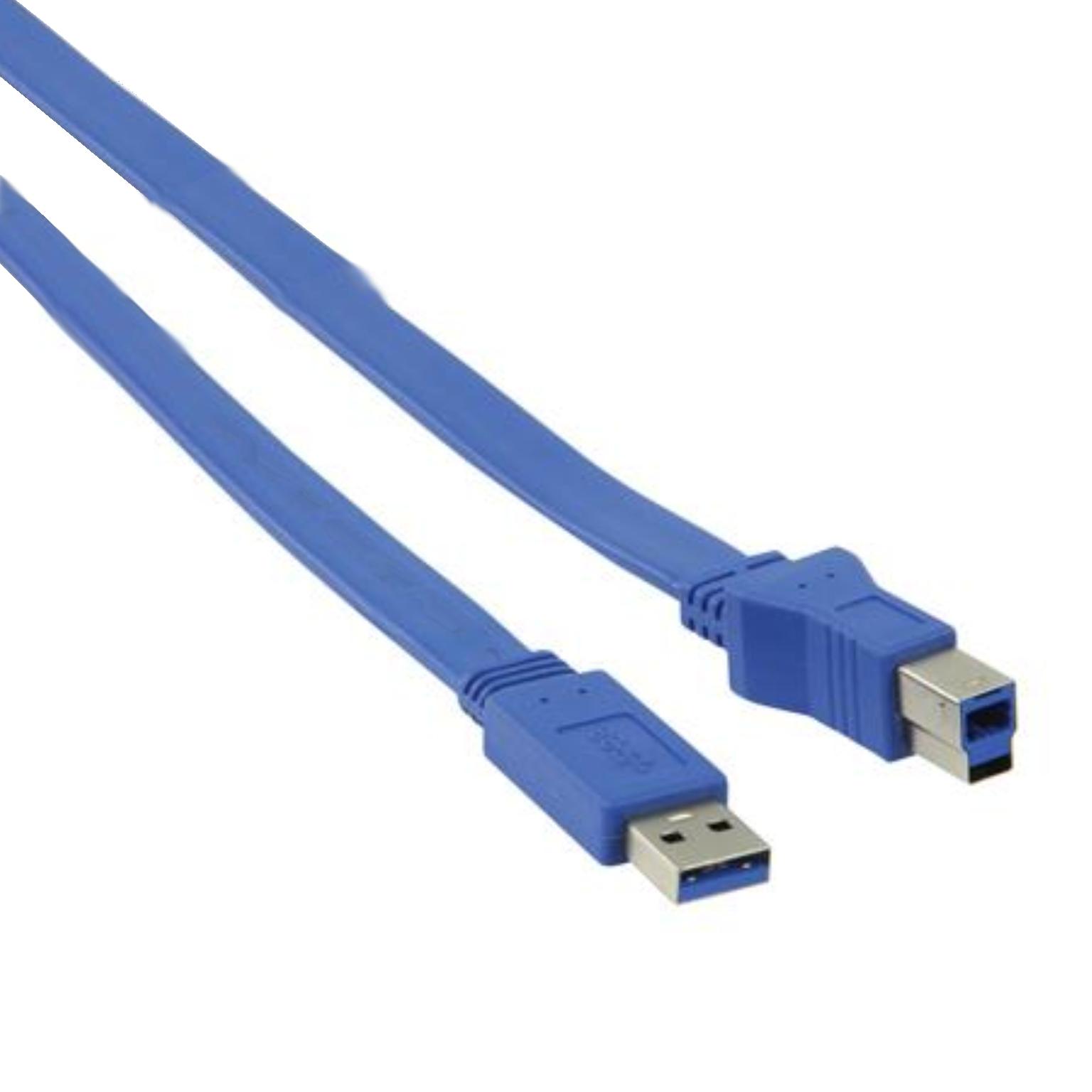 Image of USB 3.0 B kabel - 1 meter - Blauw - Valueline