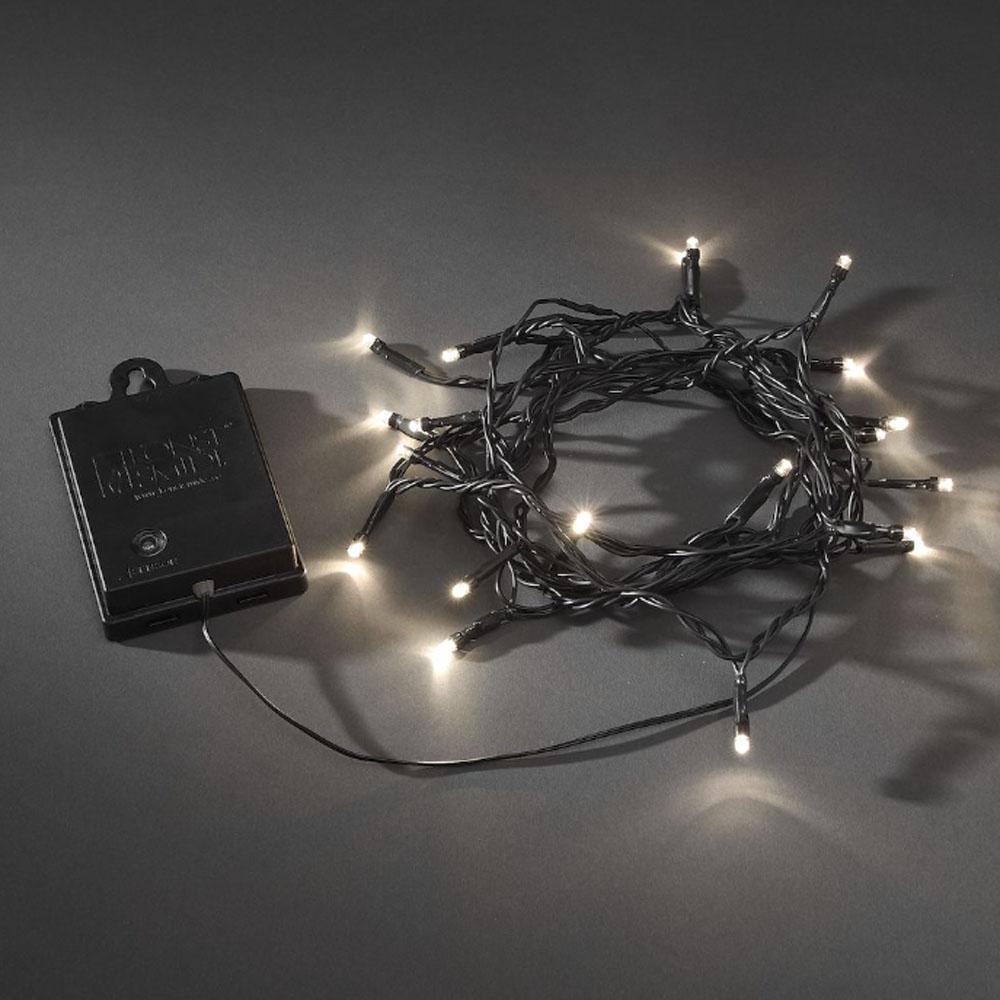 Led lichtsnoer kerst - buiten en binnen - 80 lampjes - 2x D batterijen - 7.9 meter - warm wit