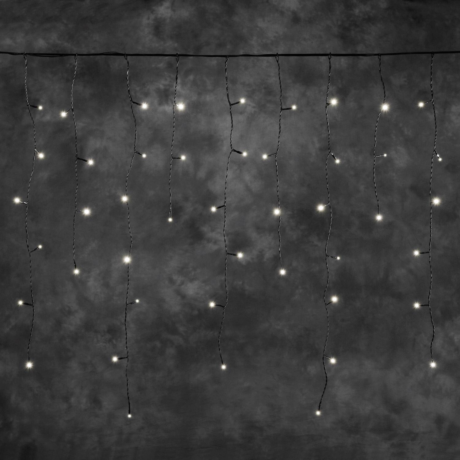 Ijspegelverlichting - led kerstverlichting buiten en binnen - 100 lampjes - 2.5 meter - warm wit