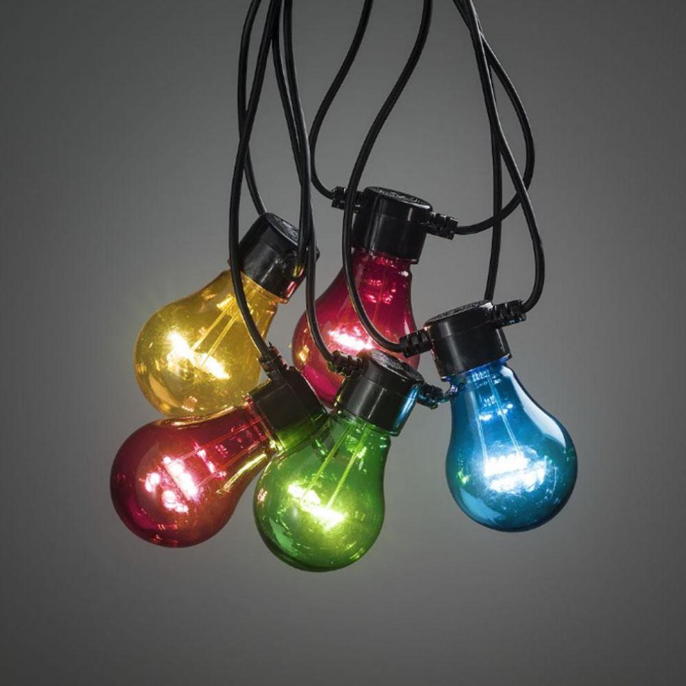 Gekleurde lichtketting - led prikkabel buiten en binnen - 10 lampjes - 4.5 meter - multicolor