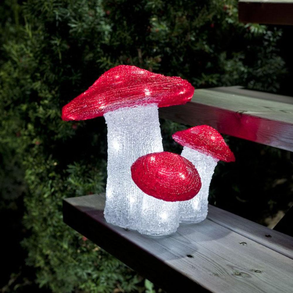 Kerstfiguur Paddestoelen Lichtkleur Koud Wit, Type Led, Aantal