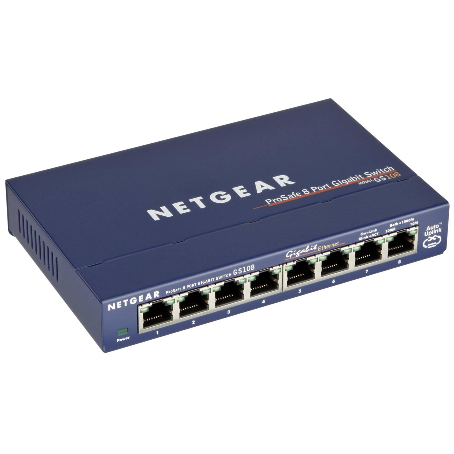 Netwerk Switch 8 Poorts Netwerk Switch Blauw, Merk Netgear