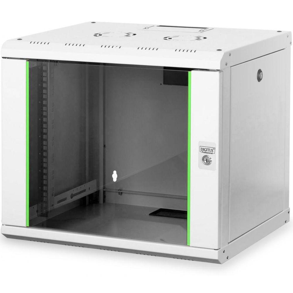 9HE Server-Rack 19 Zoll Wandgehäuse 600x450x509mm (BxTxH) Patchfeld R