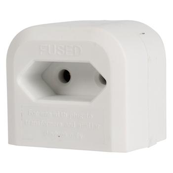 Image of Euro adapter to UK converter plug white - Valueline