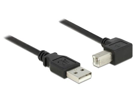 Kabel USB 2.0-stekker A-B haaks, 1m - Delock