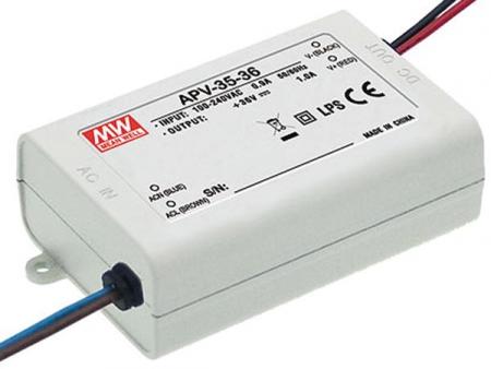 Image of SWITCHING POWER SUPPLY - SINGLE OUTPUT - 35W - 24 V - Mean Well