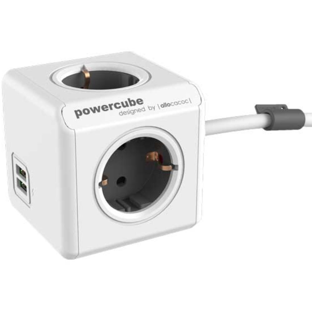 Image of Allocacoc Bn3001 powercube_extended usb 1.5m eu