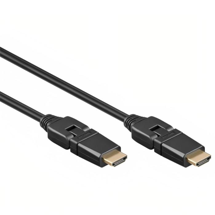 Image of HDMI kabel draaibaar - 5 meter - Zwart - Goobay