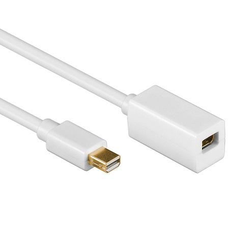 Image of Goobay DisplayPort Verlengkabel [1x Mini-DisplayPort stekker - 1x Mini-DisplayPort bus] 2 m Wit