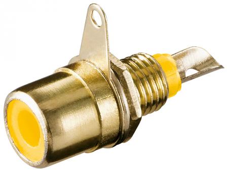 Image of RCA panel socket yellow - Goobay