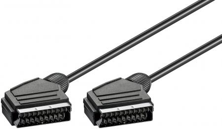 Image of Scart cable 3,0 m 21 pin connected scart plug > scart plug - Goobay