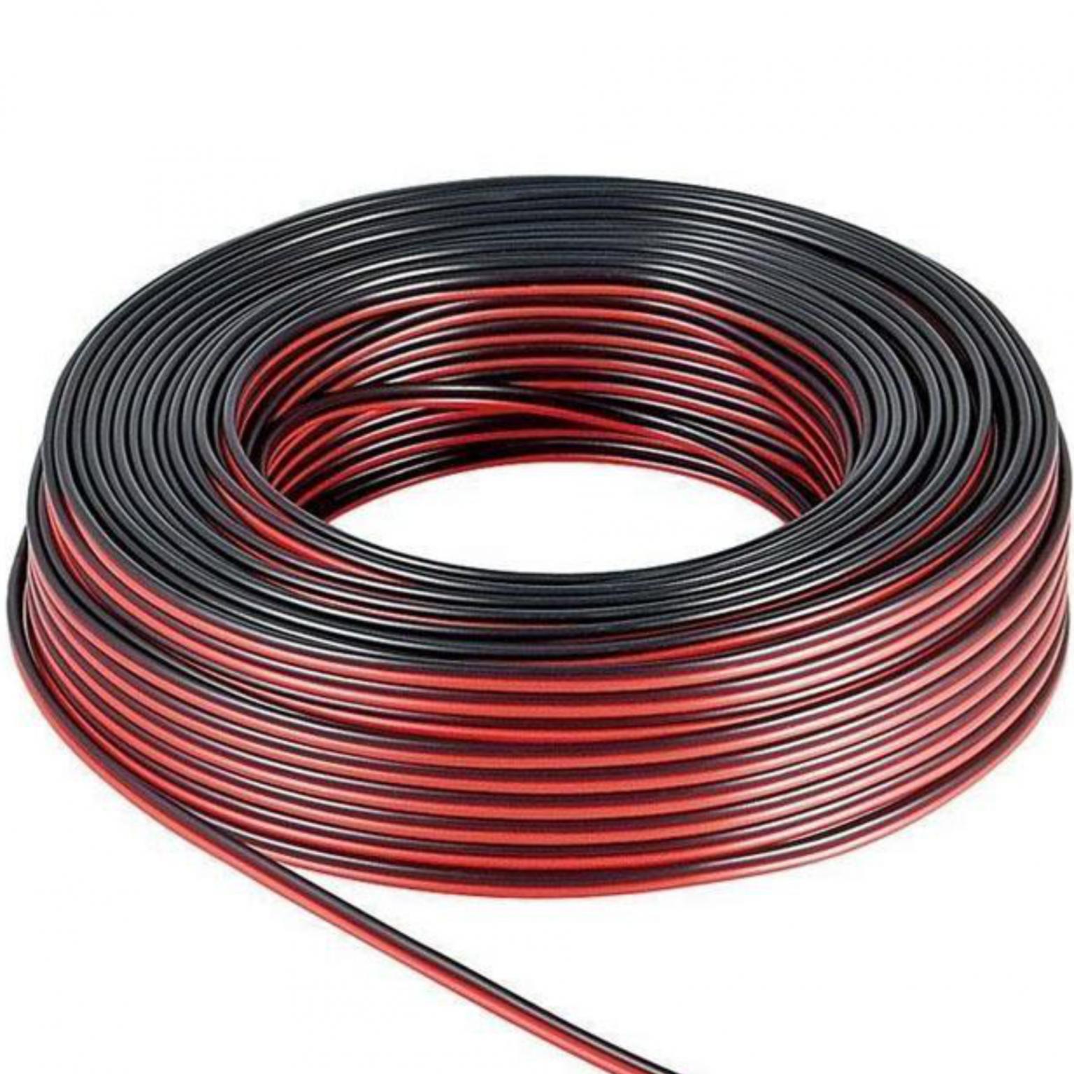 Image of Speaker cable red/black 100 m spool, cable diameter 2 x 0,5 mm? - Goob
