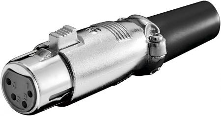 Image of Microphone jack, 4-pins, goldpin locking mechanism & screwed pull-reli