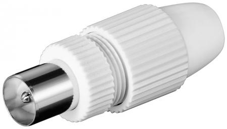 Image of Coaxial plug 9,5 mm, quick type plastic housing - Goobay
