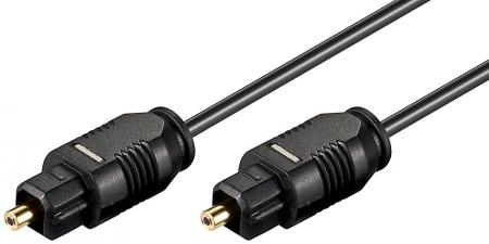 Image of Fiber optical cable 1,5 m toslink plug > toslink plug ? 2.2 mm - Gooba