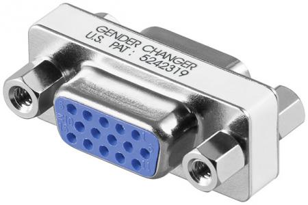 Image of Gender changer SUB-D 15 pin HD jack > 15 pin HD jack - Quality4All