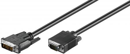 Image of DVI-I/VGA FullHD cable DVI-I (12+5) plug > 15 pin HD plug - Goobay