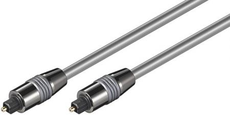 Image of Fiber optical cable 2,0 m toslink plug > toslink plug ? 6.0 mm - Quali