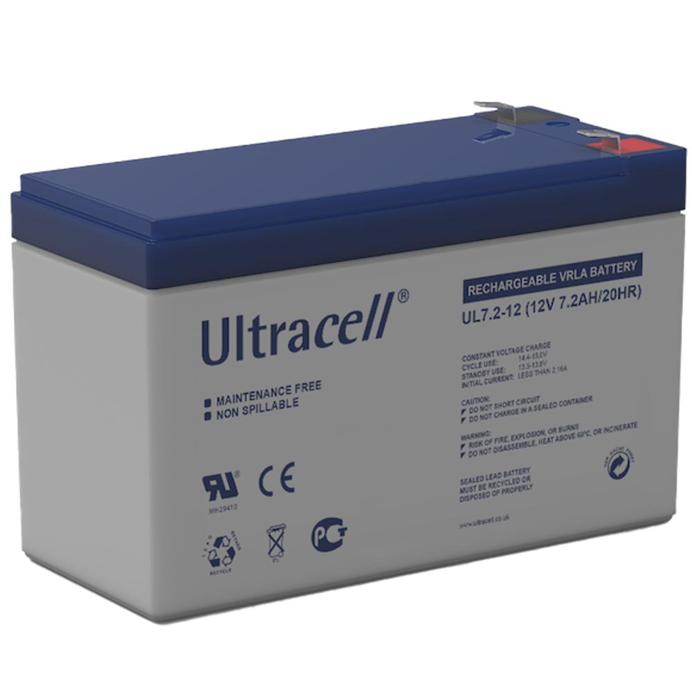 Image of Lead acid battery (Ultracell) 12 V 7,2 Ah (Faston 187 - 4,8mm) - Gooba