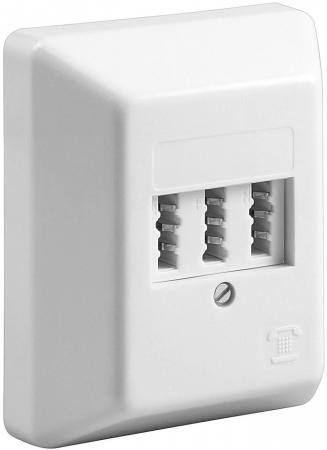 Image of TAE wall plate wall mount NFN - white for 1 phone and 2 n-encoded ext