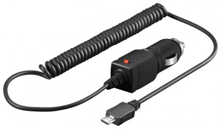 Image of Car charger (12V/24V) for Nokia 6500, 8600, Motorola V8, Samsung (micr