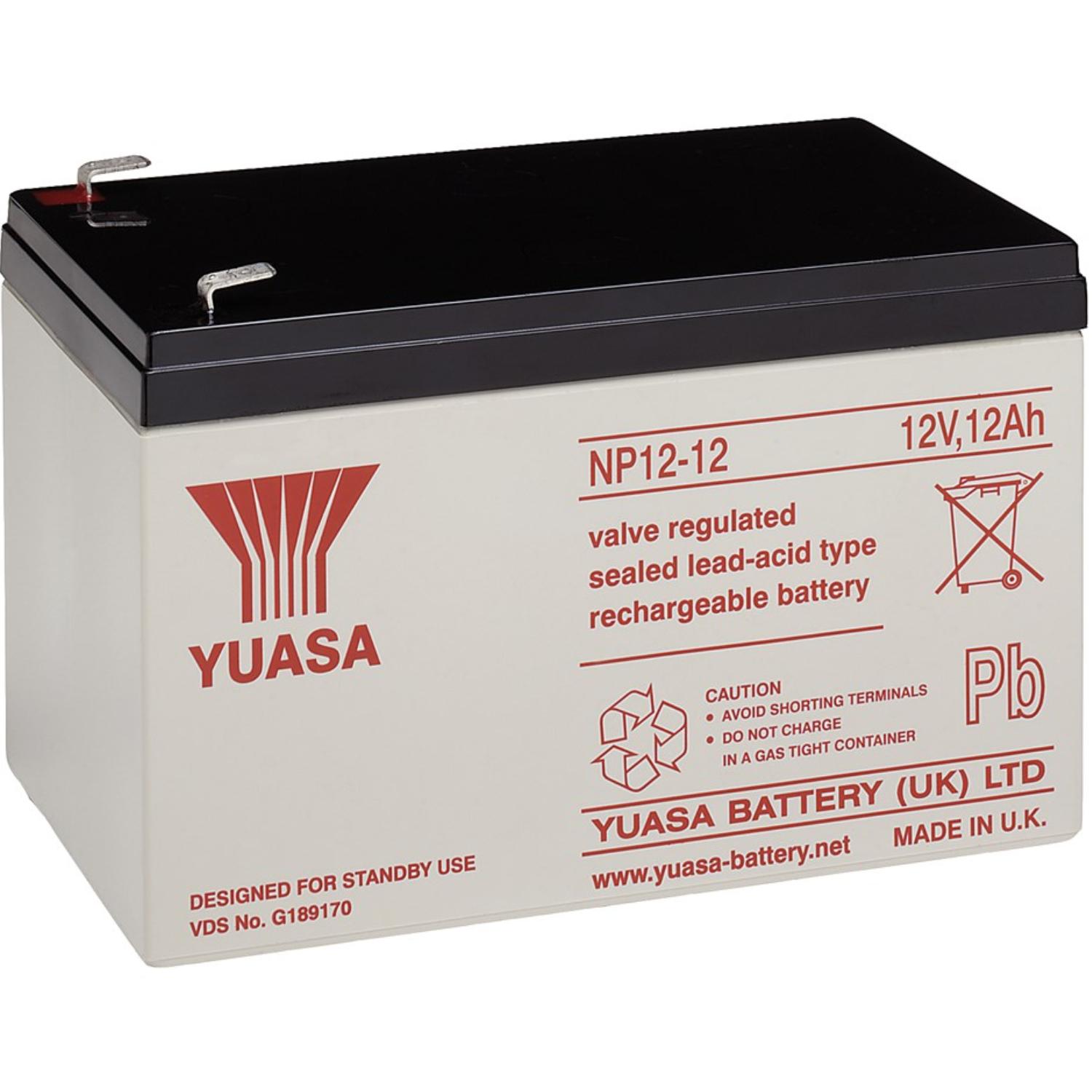 Image of Lead acid battery (Yuasa) Yuasa: NP12-12 (Faston 250 - 6,3mm) - Goobay