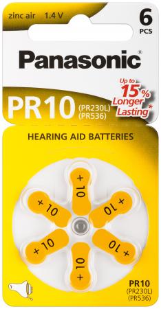 Image of Button cell zinc air Panasonic hearing-aid-cells 6 pcs., blistercard -