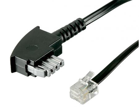 Image of TAE cable TAE-N plug bridge contact > 6P2C plug - Goobay