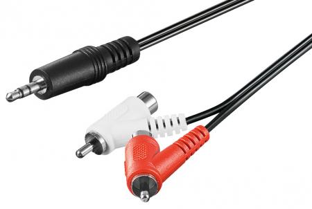 Image of Audio video cable 1,5 m 3.5 mm stereo plug > 2 xspecial RCA plug - Goo