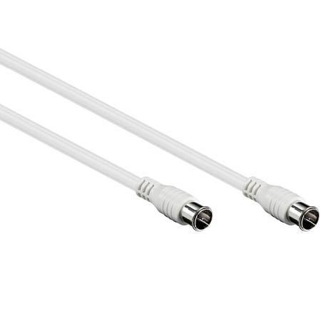 Image of SAT antenna cable white, 2.50 m (100% shielded) quick F-plug/ quick F-