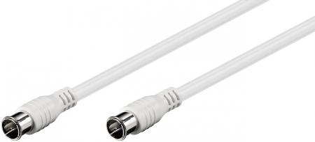 Image of SAT antenna cable white, 5.0 m (100% shielded) quick F-plug/ quick F-p