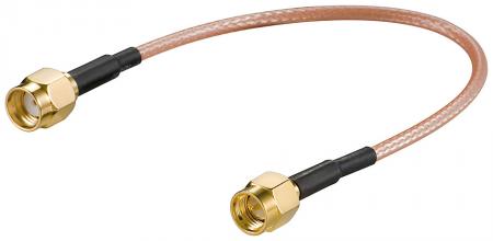 Image of Adaptor cable for WLAN router RP-SMA jack > SMA plug 0.15m - Goobay