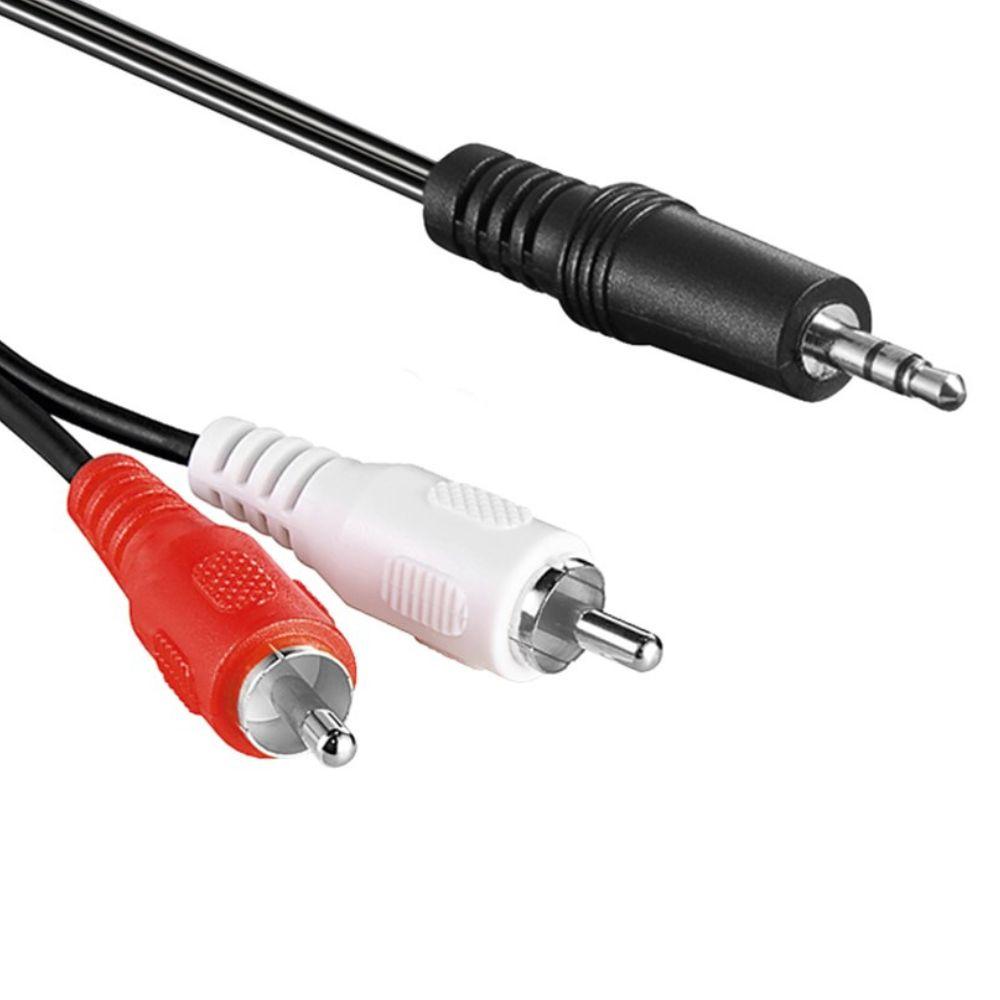Image of Audio video cable 10,0 m 3.5 mm stereo plug > 2 x RCA plugs - Goobay