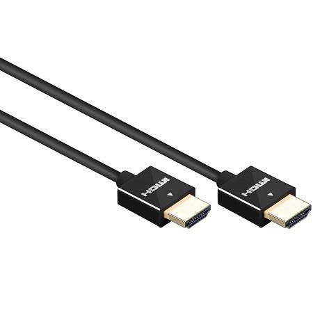 Image of HDMI kabel slimline - 2 meter - Zwart - Goobay