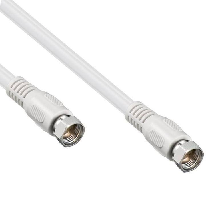 F-connector kabel - 0.5 meter - Wit - Goobay