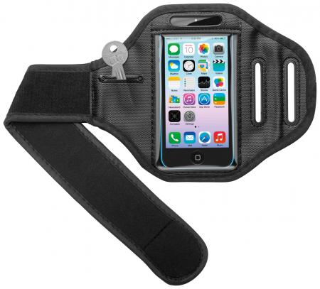 Image of Sportbag for iPhone 5, 5C, 5S jogging and fitness armband with hook-an