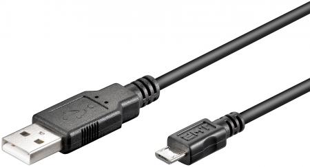 Image of USB 2.0 Hi-Speed cable inchesAinches plug > micro inchesBinches plug -