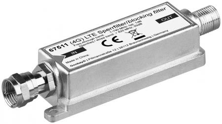 Image of LTE blocking filter Blocking filter for DVB-T, F-plug/F-jack - Goobay