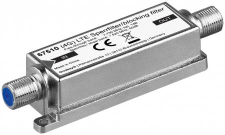 Image of LTE blocking filter Blocking filter for DVB-T, F-jack/F-jack - Goobay