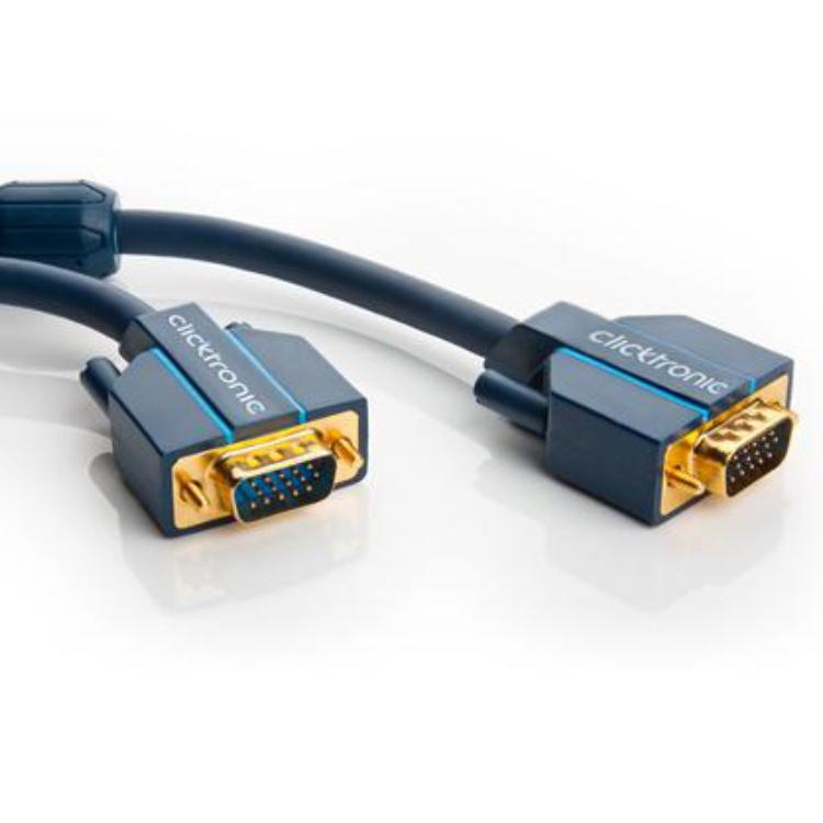Image of VGA kabel - 20 meter - 15 polig aangesloten VGA - Clicktronic