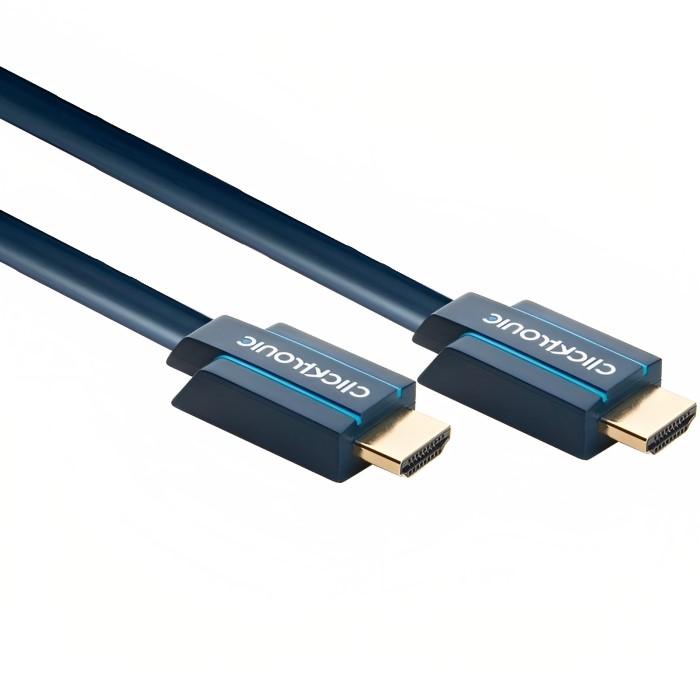 Image of clicktronic HDMI Aansluitkabel [1x HDMI-stekker - 1x HDMI-stekker] 2 m Blauw
