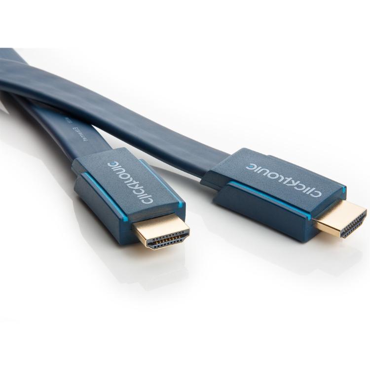 Image of HighSpeed HDMI+flat cable w. Ethernet(HDMI A/HDMI A) 1,0 m high-speed