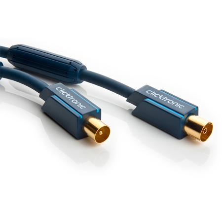 Coax kabel - Clicktronic - 1 meter - Afscherming: Dubbel