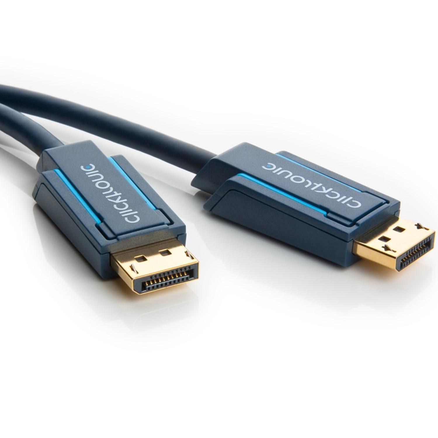 Image of clicktronic DisplayPort Aansluitkabel [1x DisplayPort stekker - 1x DisplayPort stekker] 3 m Blauw