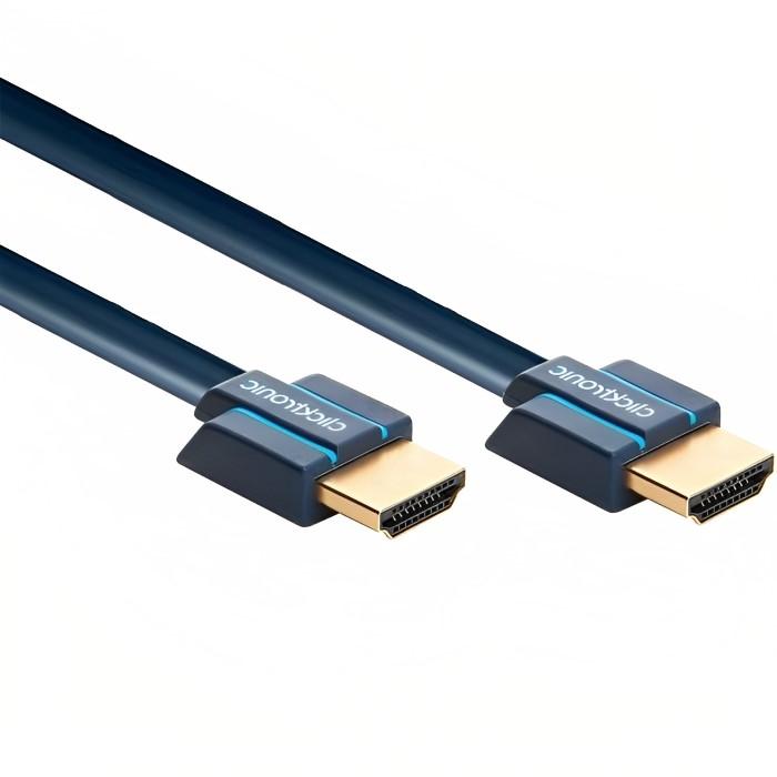 Image of HDMI kabel slimline - 2 meter - Blauw - Clicktronic