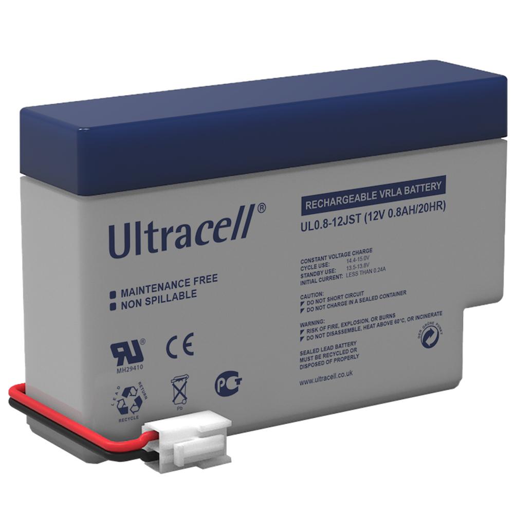 Image of Lead acid battery (Ultracell) 12 V 0,8 Ah (JST-Plug) - Goobay