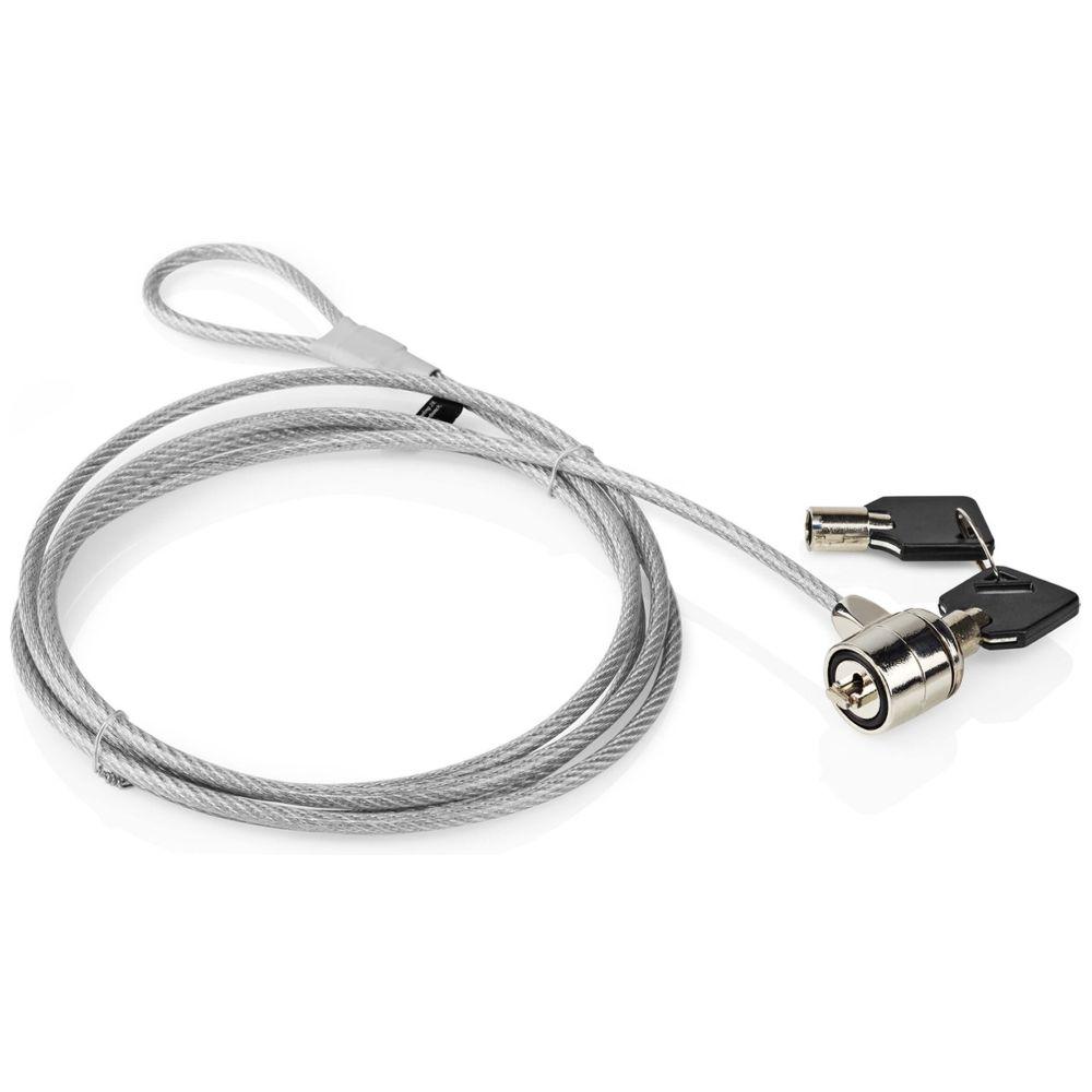 Image of PC Notebook lock / safety lock Steel cable with lock / 2 Keys - Goobay