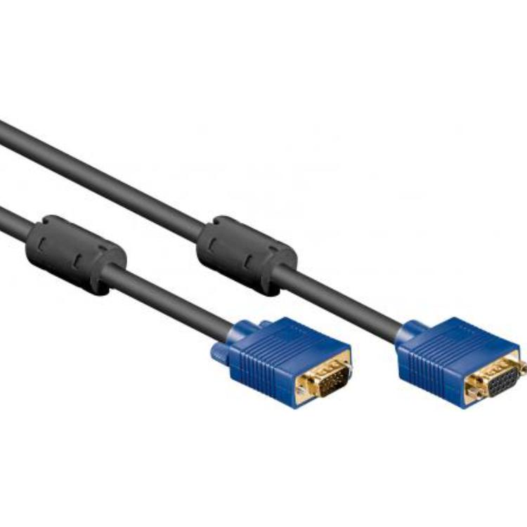 Image of Full HD SVGA monitor extension cable 15 pin HD plug > 15 pin HD jack -