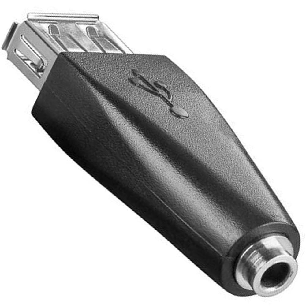 Image of Goobay USB 2.0 Adapter [1x Jackplug female 3.5 mm - 1x USB 2.0 bus A] Zwart