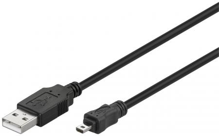 Image of USB 2.0 Hi-Speed cable inchesAinches plug > Mini plug 8 pin - Goobay